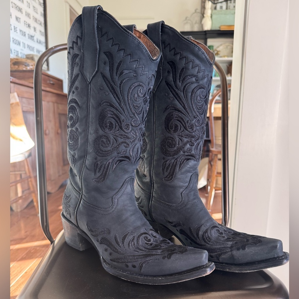 Circle G Black Western Boots 8.5